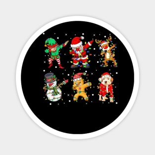 Dabbing Dab Santa Elf Labrador Retriever Dog Friends Christmas Lights Magnet